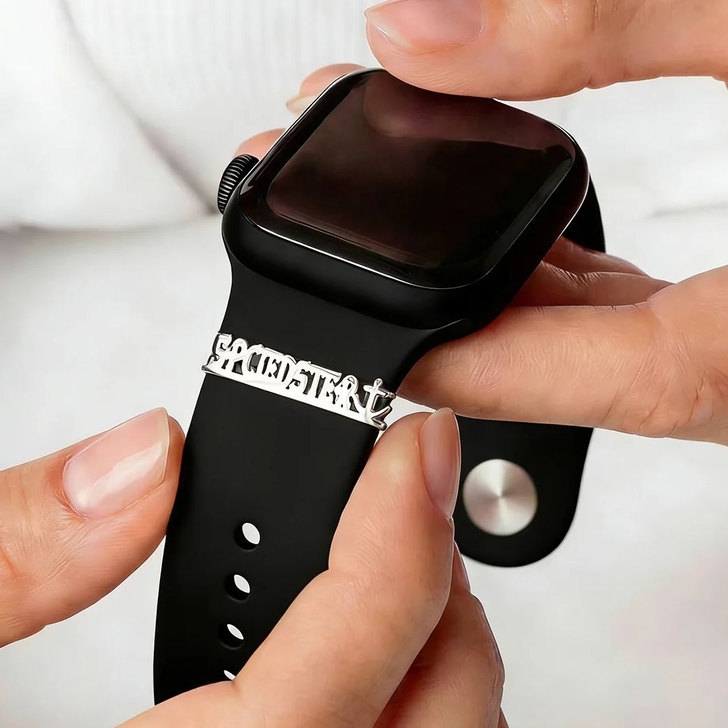 Smartwatch Custom - Personalized Custom Text Watch Band Charm