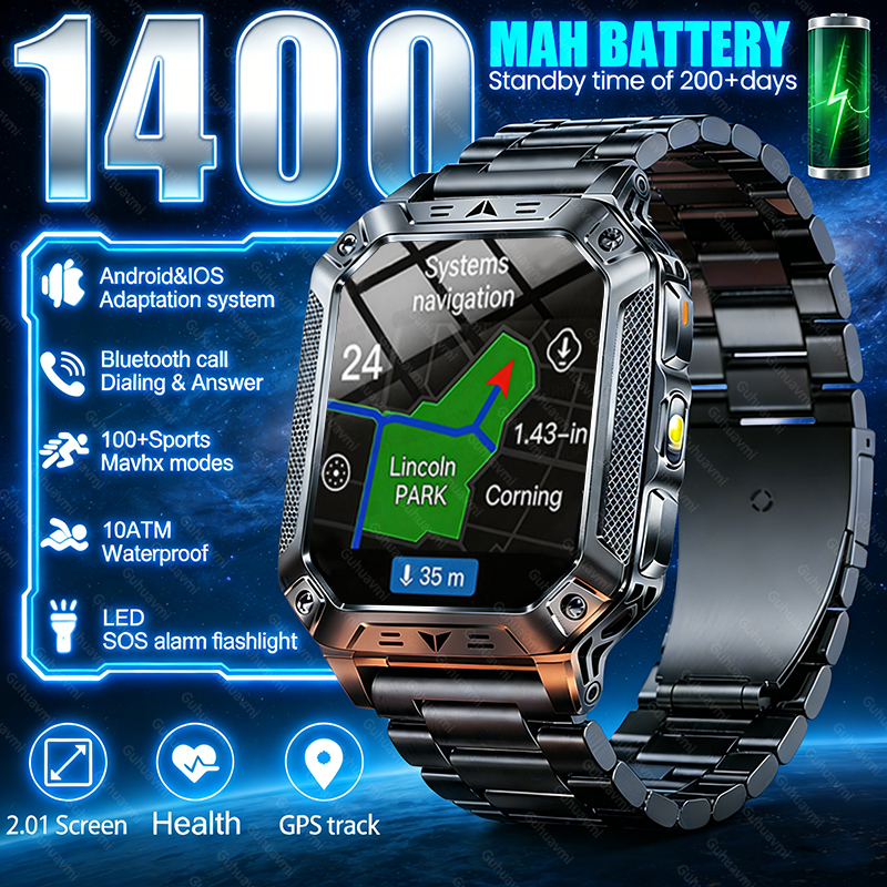 Smartwatch Nexus - 2026 Military 1400mAh Battery Smart Watch