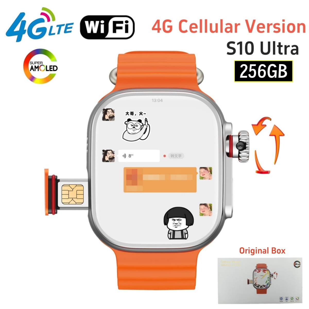 Smartwatch Instagram - 32+256GB 4G Smart Watch Android System