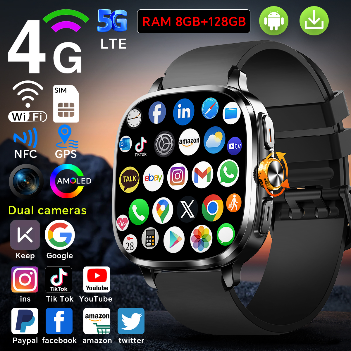 Smartwatch Nexus - 5G Full Netcom S99 Smartwatch Android