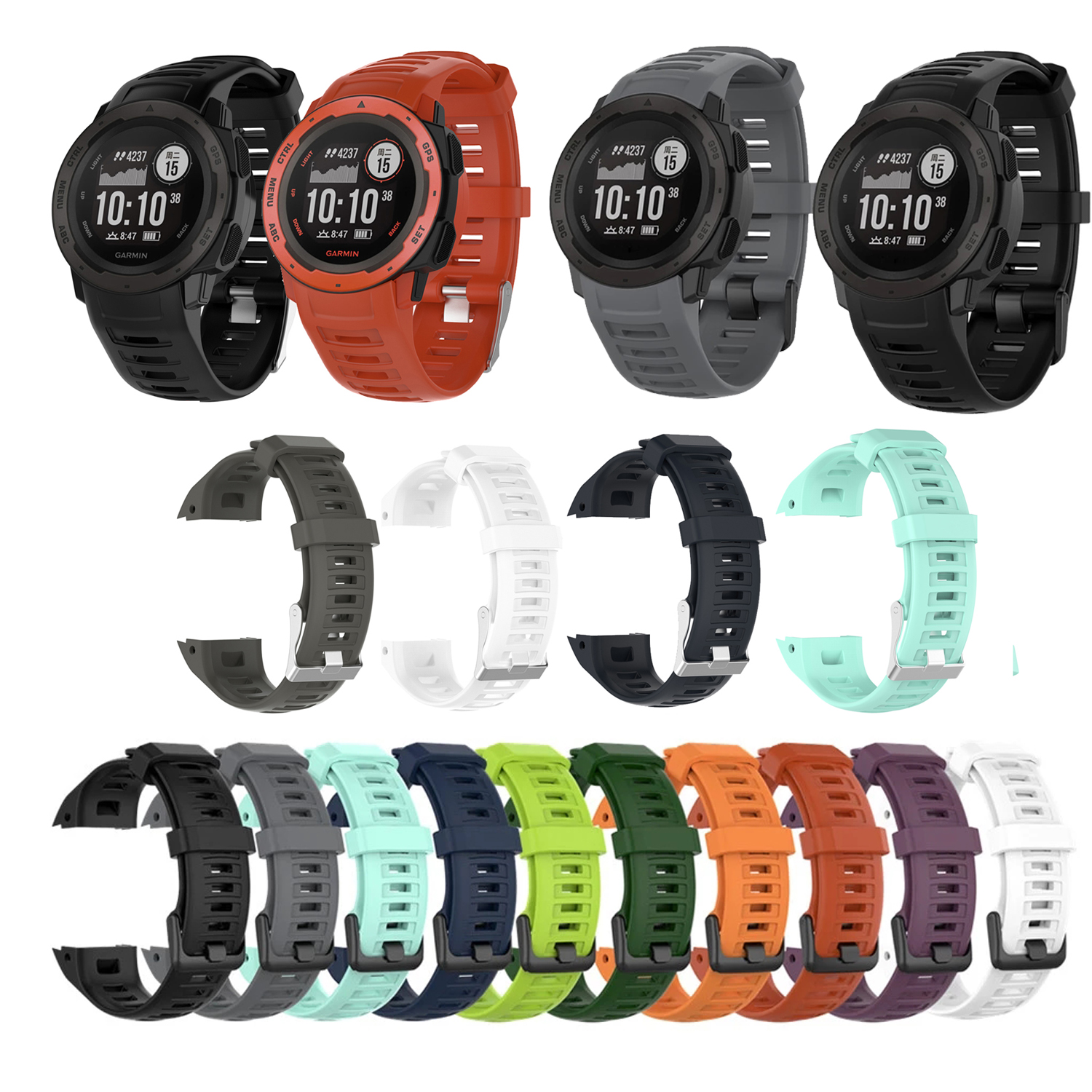 Silicone Band Replacement - Silicone Silicone Watch Band Strap for
