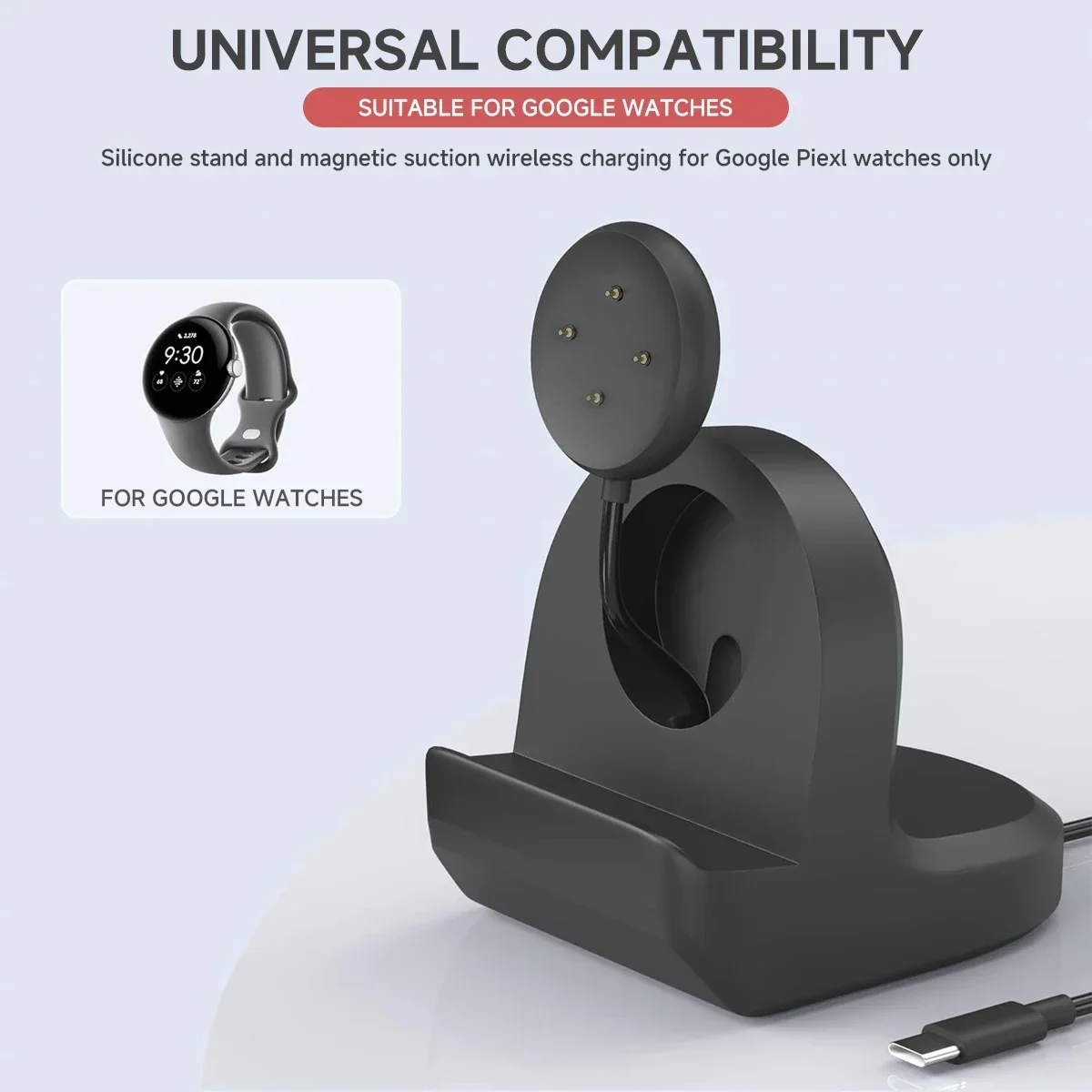 Soft Silicone Charger Cradle D - Wireless Charger Watch 리뷰 및 가격
