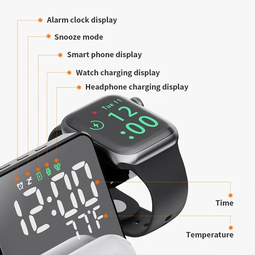 Wireless Charger Alarm Clock S - Wireless Charger Watch 리뷰 및 가격
