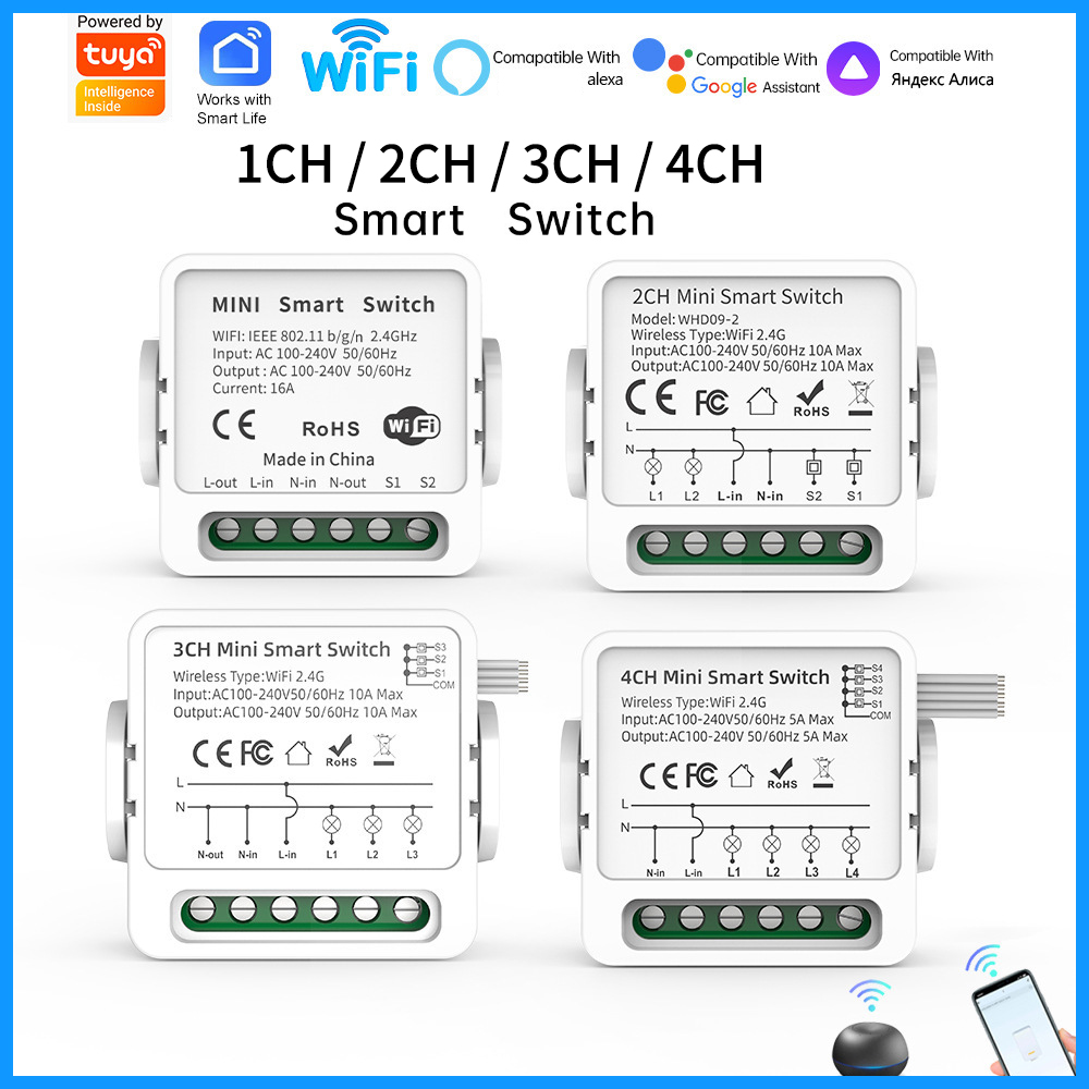 Tuya WiFi Smart Switch 1/2/3/4 - Smart Accessories 리뷰 및 가격