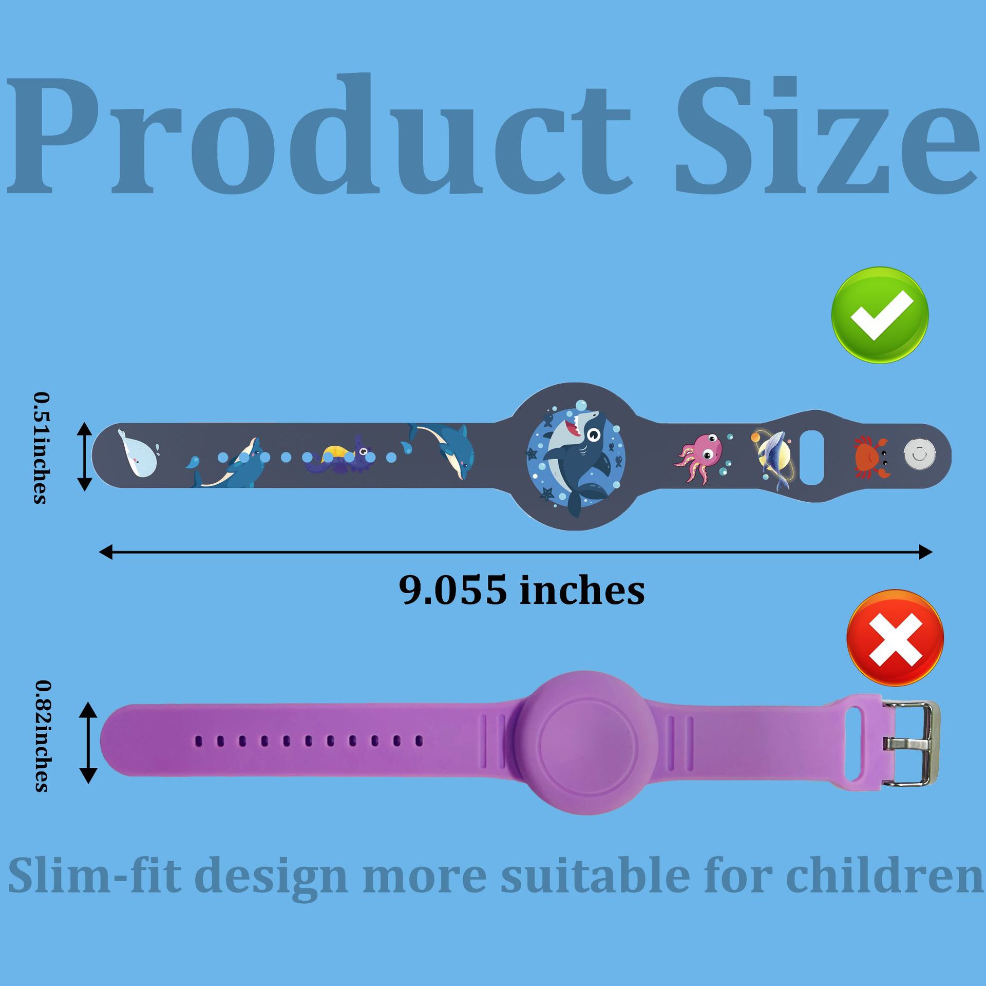 Kids AirTag Locator Strap, Wat - Silicone Band Replacement 리뷰 및 가격
