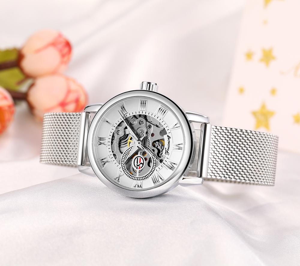 Reloj Mujer FORSINING Fashion  - Stainless Mesh Band 리뷰 및 가격