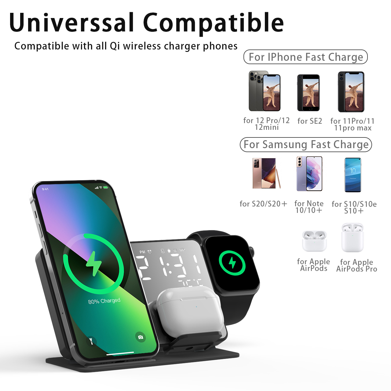 3 in 1 Wireless Charger For iP - Wireless Charger Watch 리뷰 및 가격
