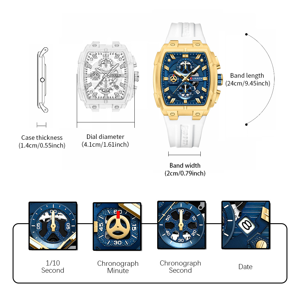 CURREN Luxury Vintage Watch fo - Accessories With Watch 리뷰 및 가격