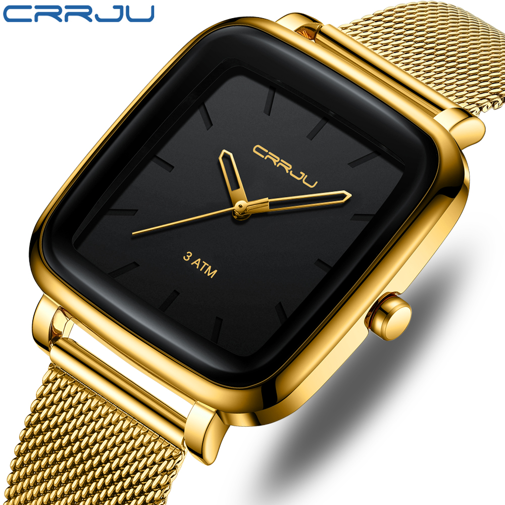 CRRJU Mens Watches Top Brand L - Stainless Mesh Band 리뷰 및 가격