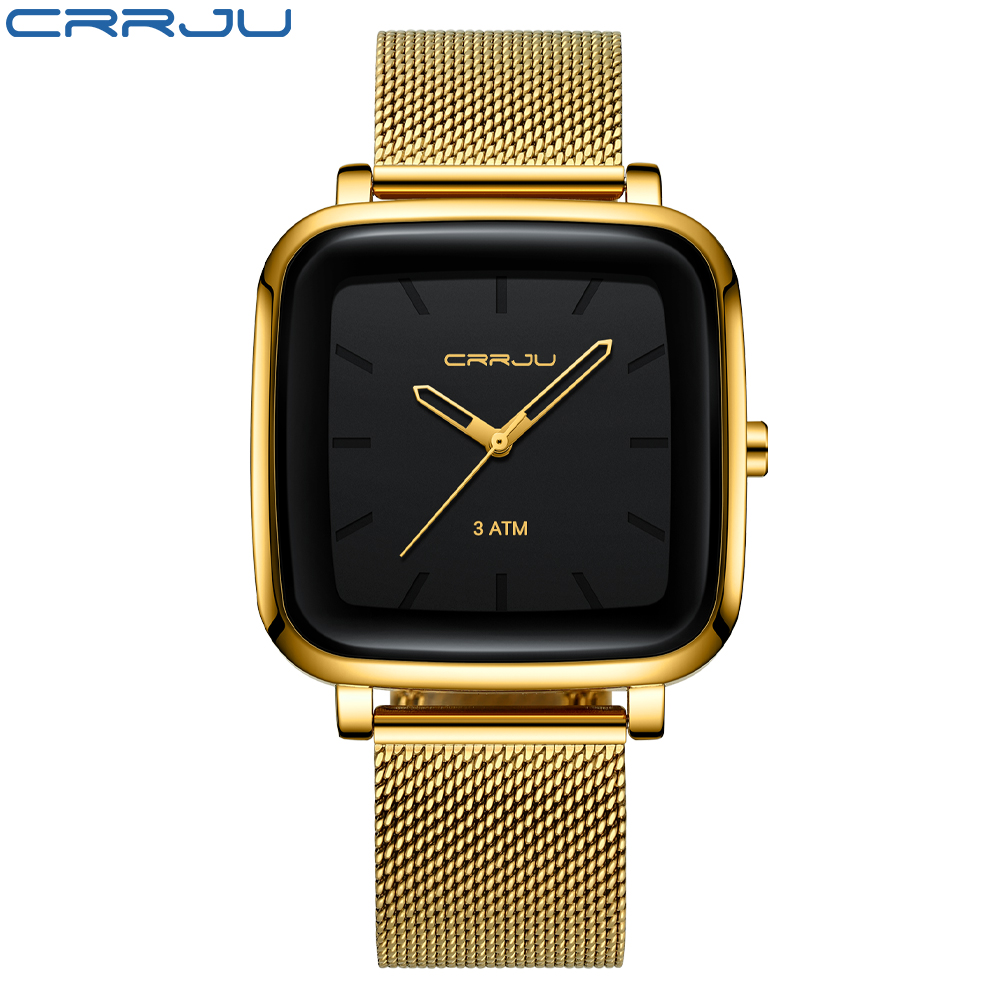 CRRJU Mens Watches Top Brand L - Stainless Mesh Band 리뷰 및 가격