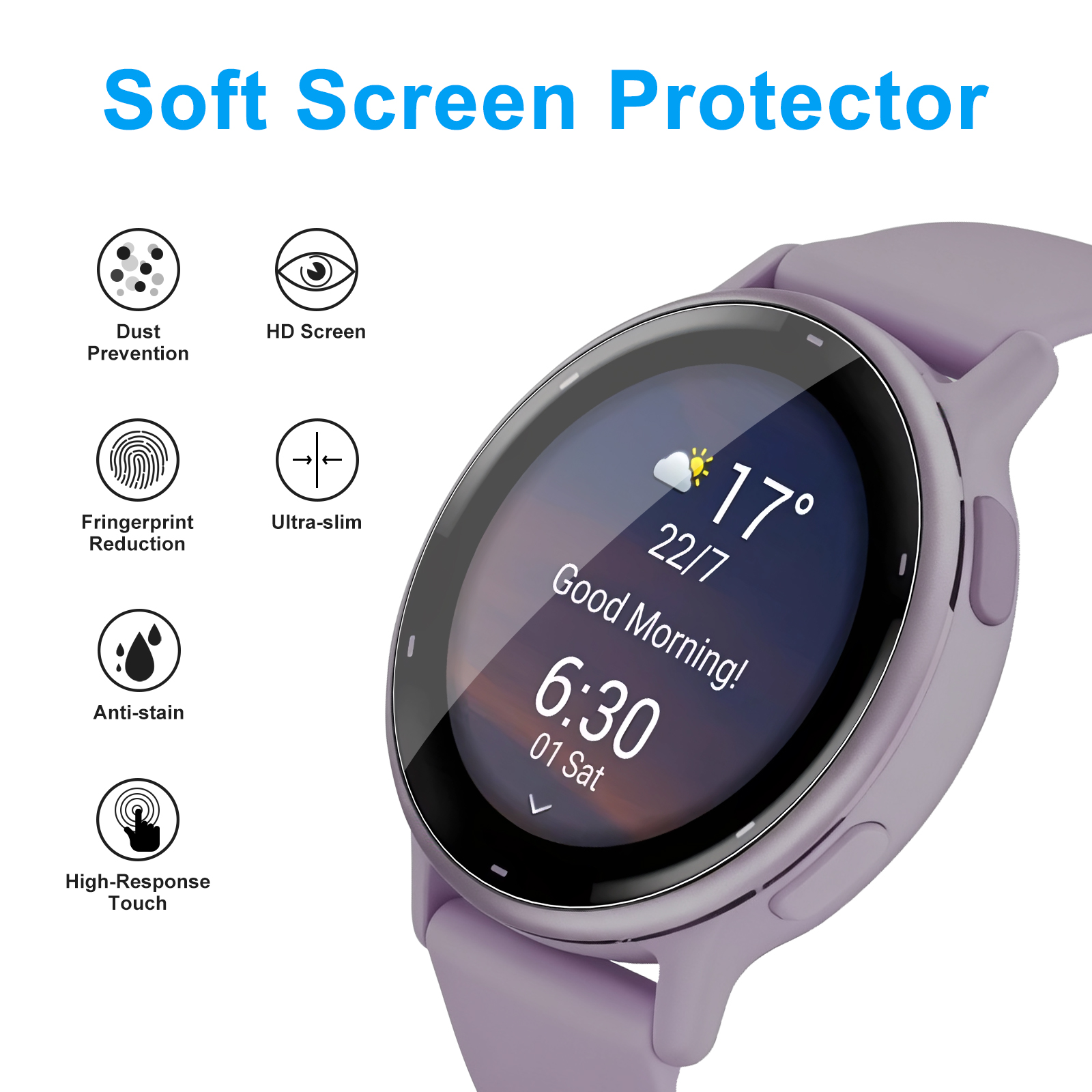 Soft Clear Protective Film For - Smartwatch Icon 리뷰 및 가격