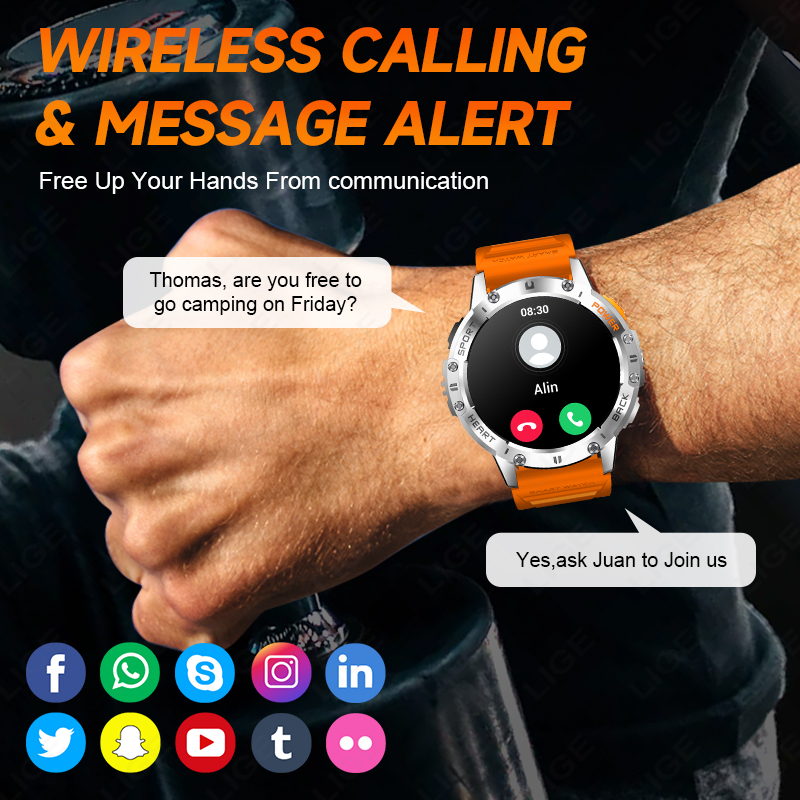 LIGE 1.43 Inch AMOLED Screen B - Smartwatch Instagram 리뷰 및 가격