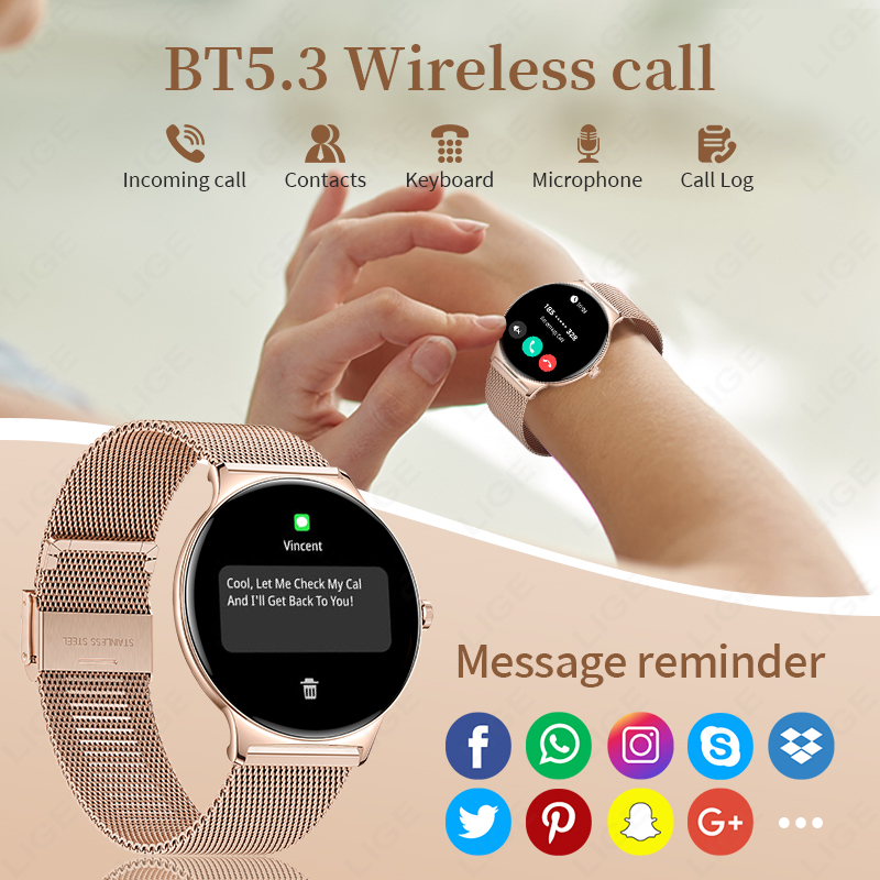 LIGE New Ultra Thin Smart Watc - Smartwatch Custom 리뷰 및 가격