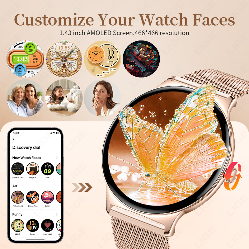 LIGE New Ultra Thin Smart Watc - Smartwatch Custom 리뷰 및 가격