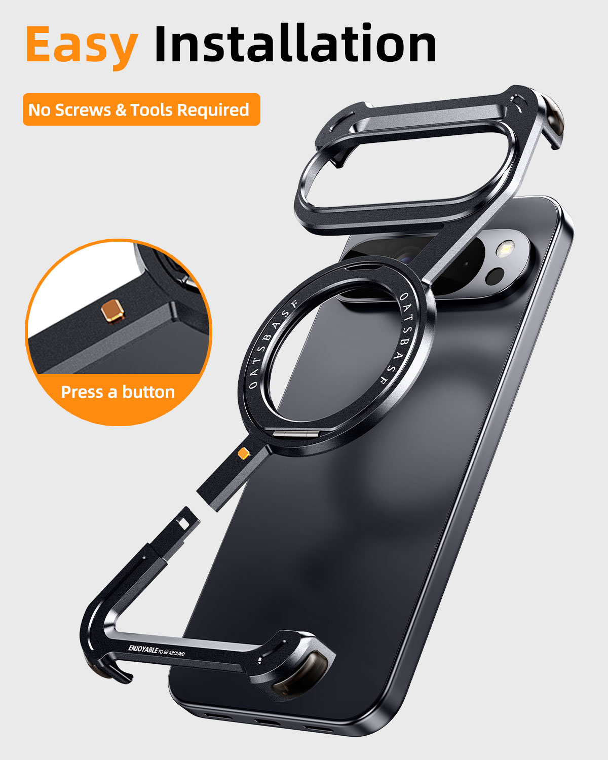 Oatsbasf Metal Phone Case for  - Magnetic Charging Stand 리뷰 및 가격