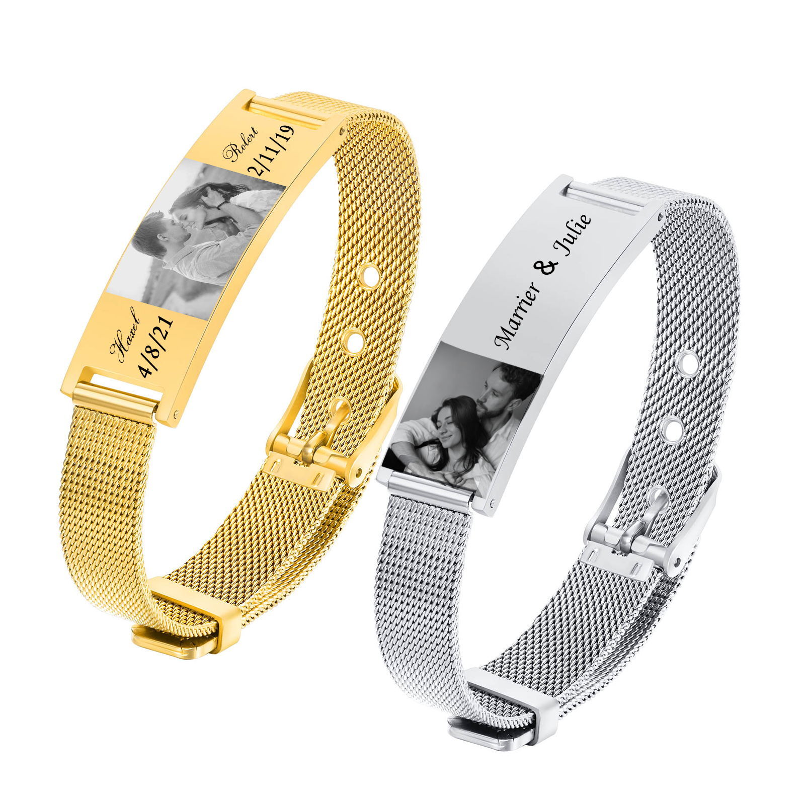 Personalized Photo Bracelet, S - Stainless Mesh Band 리뷰 및 가격