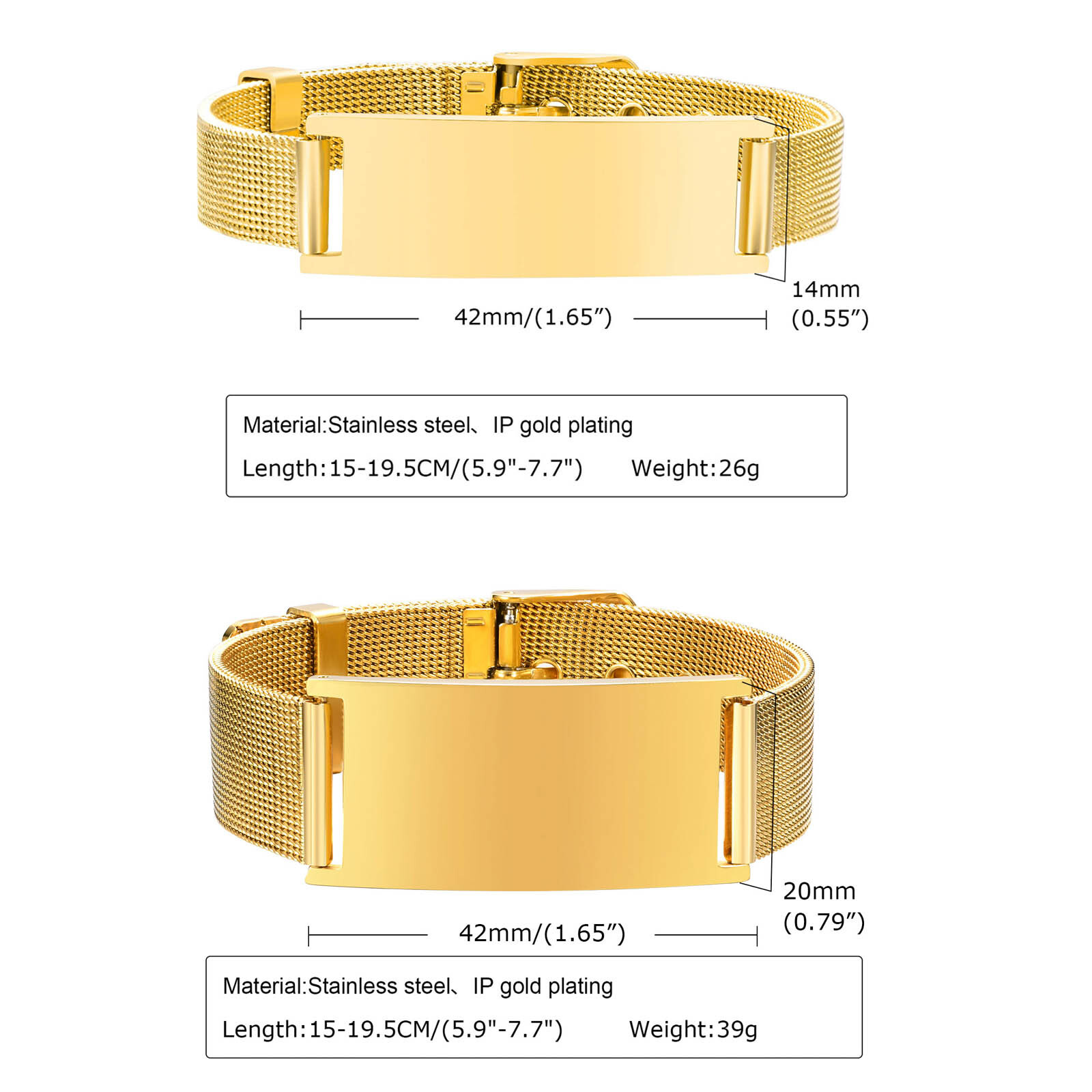 Personalized Photo Bracelet, S - Stainless Mesh Band 리뷰 및 가격