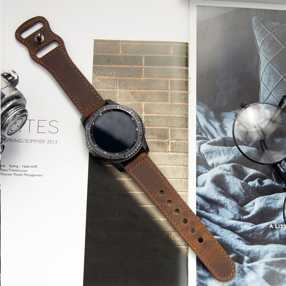 20mm 22mm Genuine Leather Watc - Smartwatch Accessories Shop 리뷰 및 가격