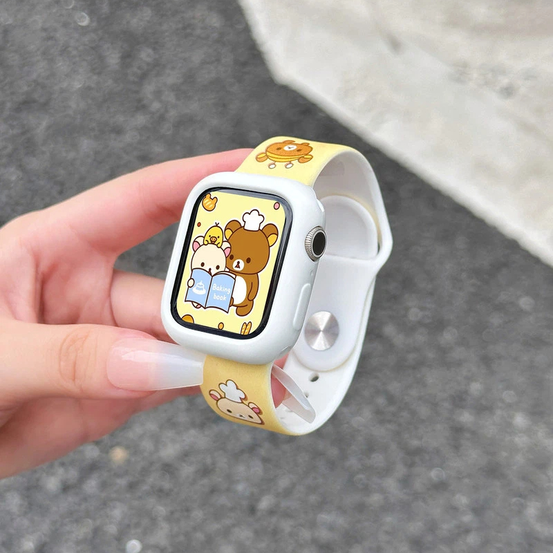 Cute Rilakkuma Print Silicone  - Silicone Band Replacement 리뷰 및 가격