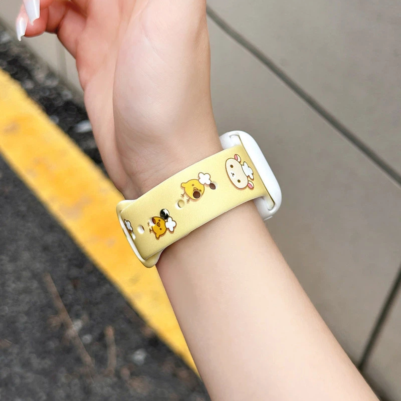 Cute Rilakkuma Print Silicone  - Silicone Band Replacement 리뷰 및 가격
