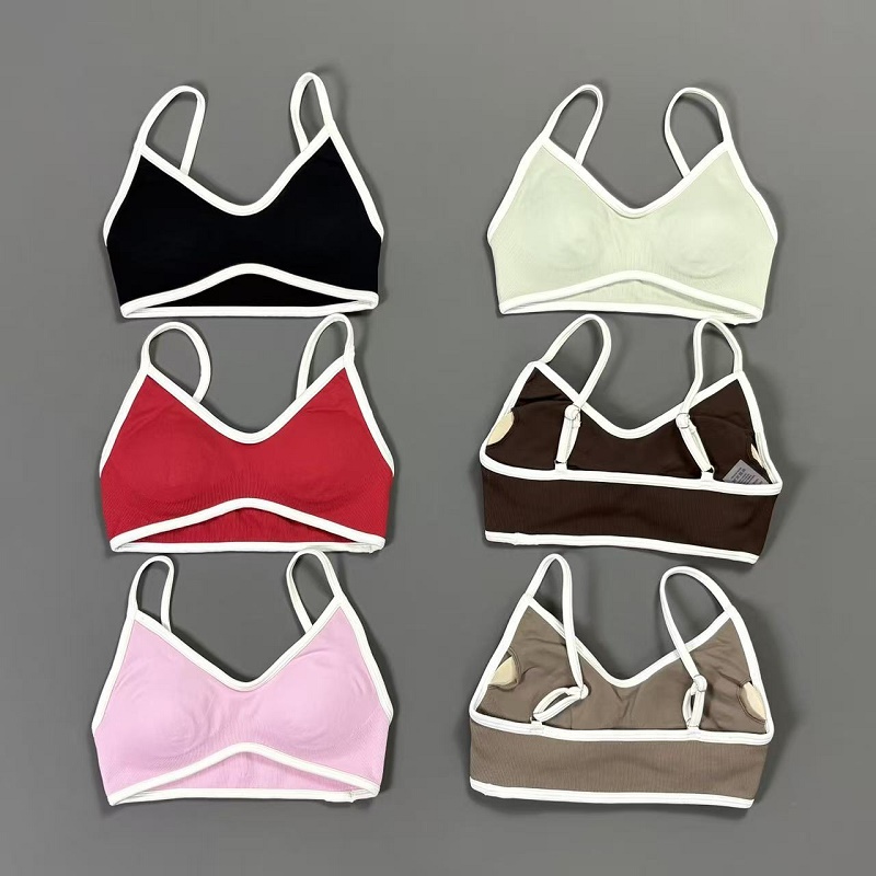 Women Contrastline Yoga Bra V  - Rugged Sport Strap 리뷰 및 가격