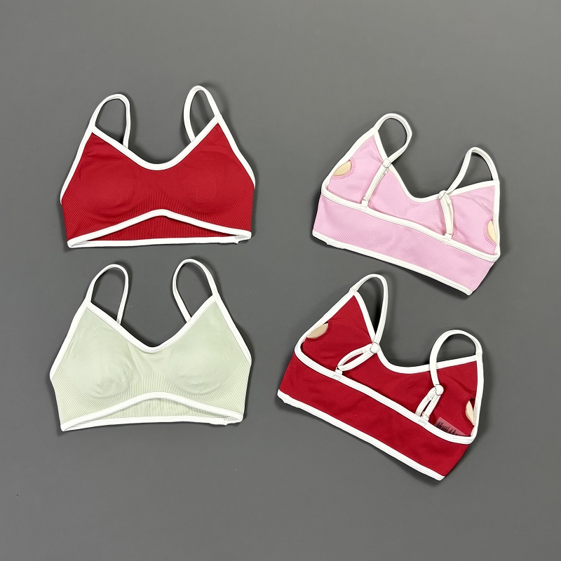 Women Contrastline Yoga Bra V  - Rugged Sport Strap 리뷰 및 가격