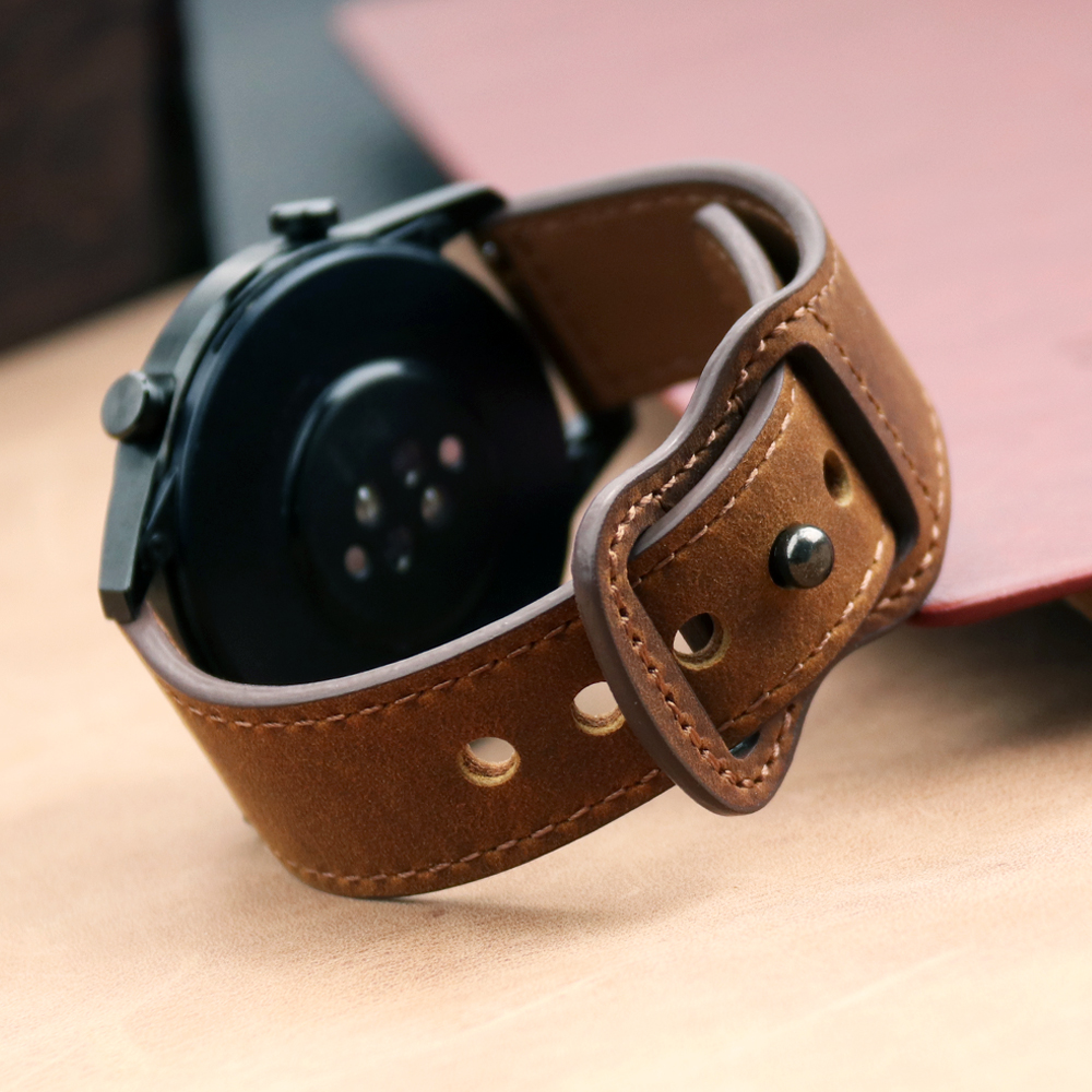 22mm Band Genuine Leather Watc - Smartwatch Accessories Shop 리뷰 및 가격