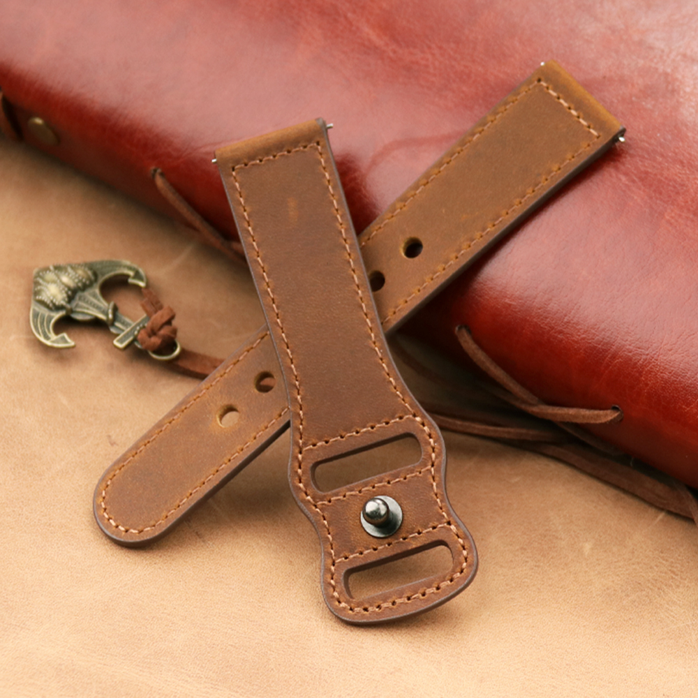 22mm Band Genuine Leather Watc - Smartwatch Accessories Shop 리뷰 및 가격