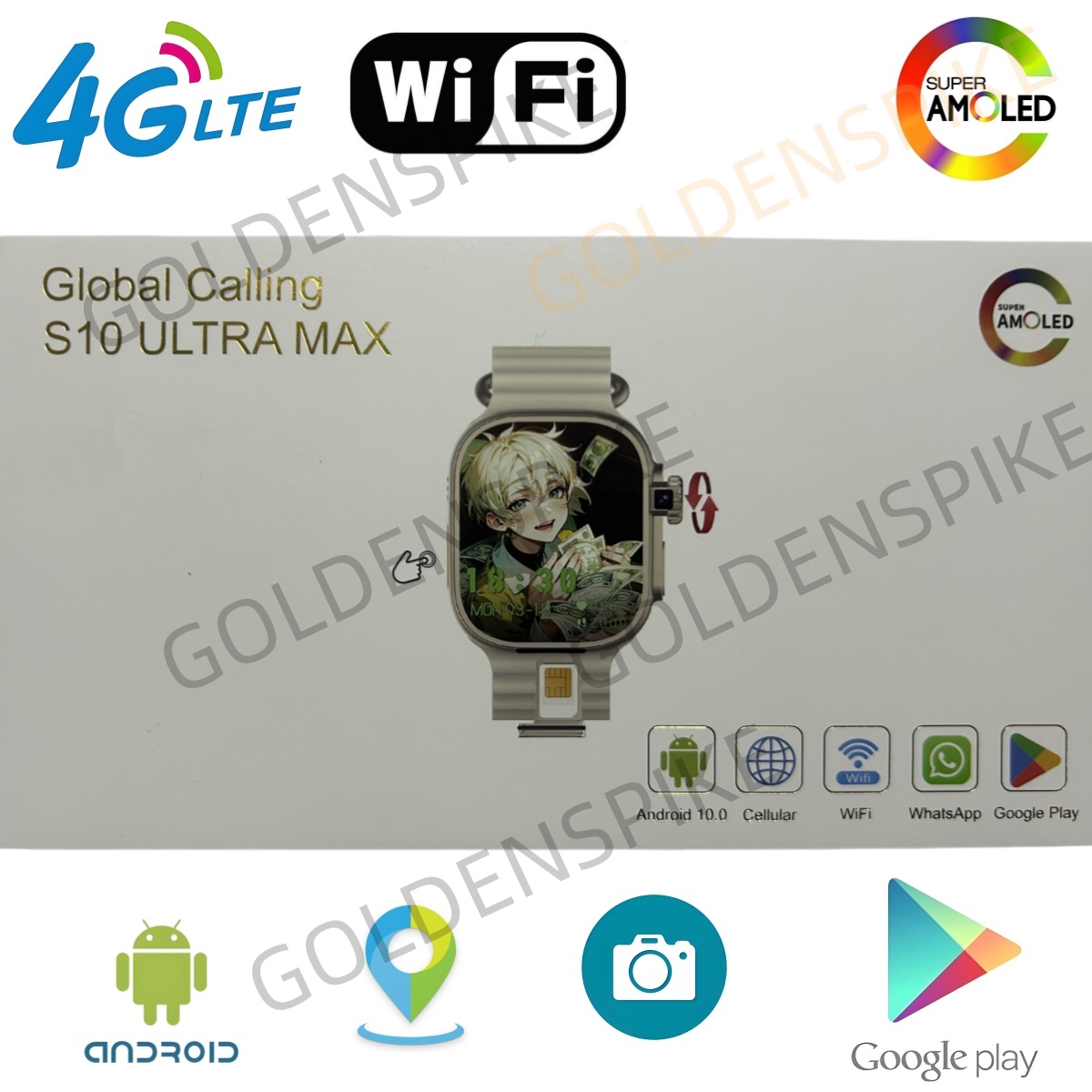 GOLDENSPIKE S10 Ultra MAX 4G S - Smartwatch Nexus 리뷰 및 가격