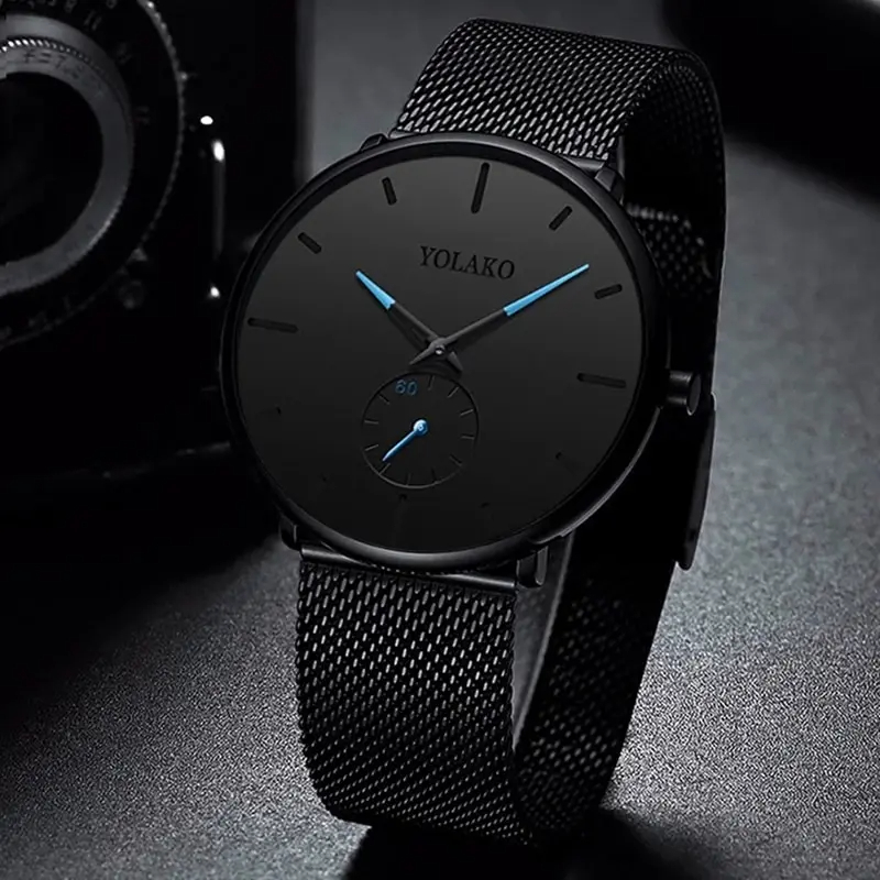 YOLAKO Mens Fashion Minimalist - Stainless Mesh Band 리뷰 및 가격