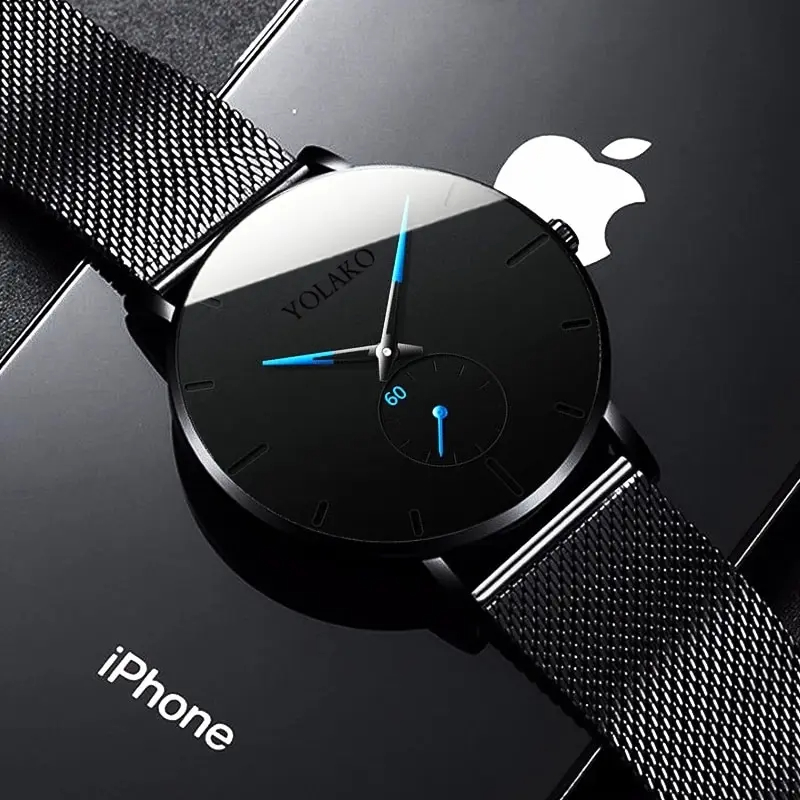 YOLAKO Mens Fashion Minimalist - Stainless Mesh Band 리뷰 및 가격