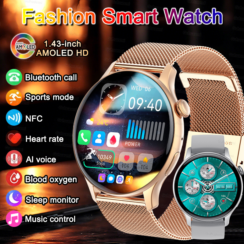 Women Smartwatch NFC AMOLED Sc - Smartwatch Custom 리뷰 및 가격