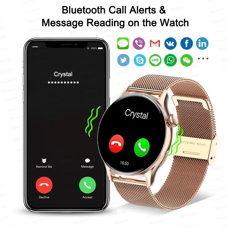 Women Smartwatch NFC AMOLED Sc - Smartwatch Custom 리뷰 및 가격