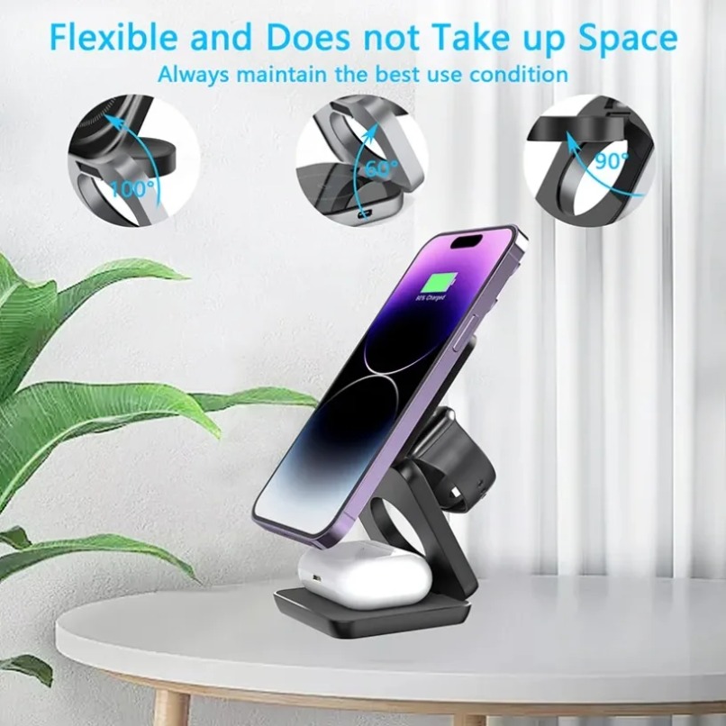3 in 1 Foldable Magnetic Wirel - Wireless Charger Watch 리뷰 및 가격