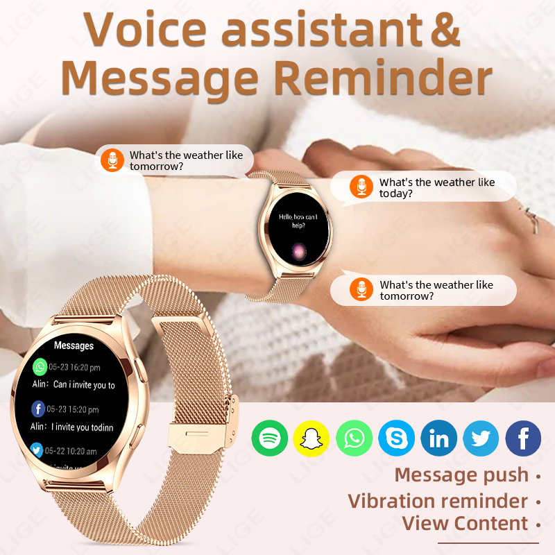 LIGE Luxury Smart Watch For Wo - Smartwatch Custom 리뷰 및 가격