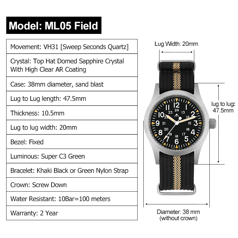 Militado ML05 Vintage Watch VH - Smartwatch Nexus 리뷰 및 가격