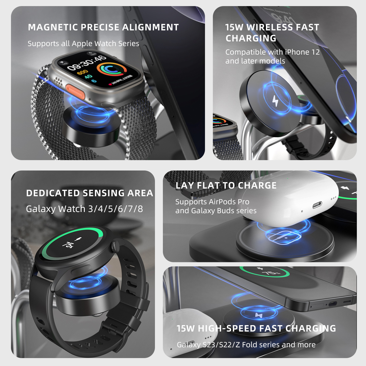 5 IN 1 Magnetic Wireless Charg - Wireless Charger Watch 리뷰 및 가격