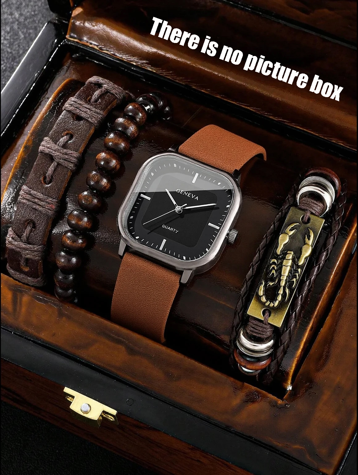 No gift box; men's leather str - Accessories With Watch 리뷰 및 가격