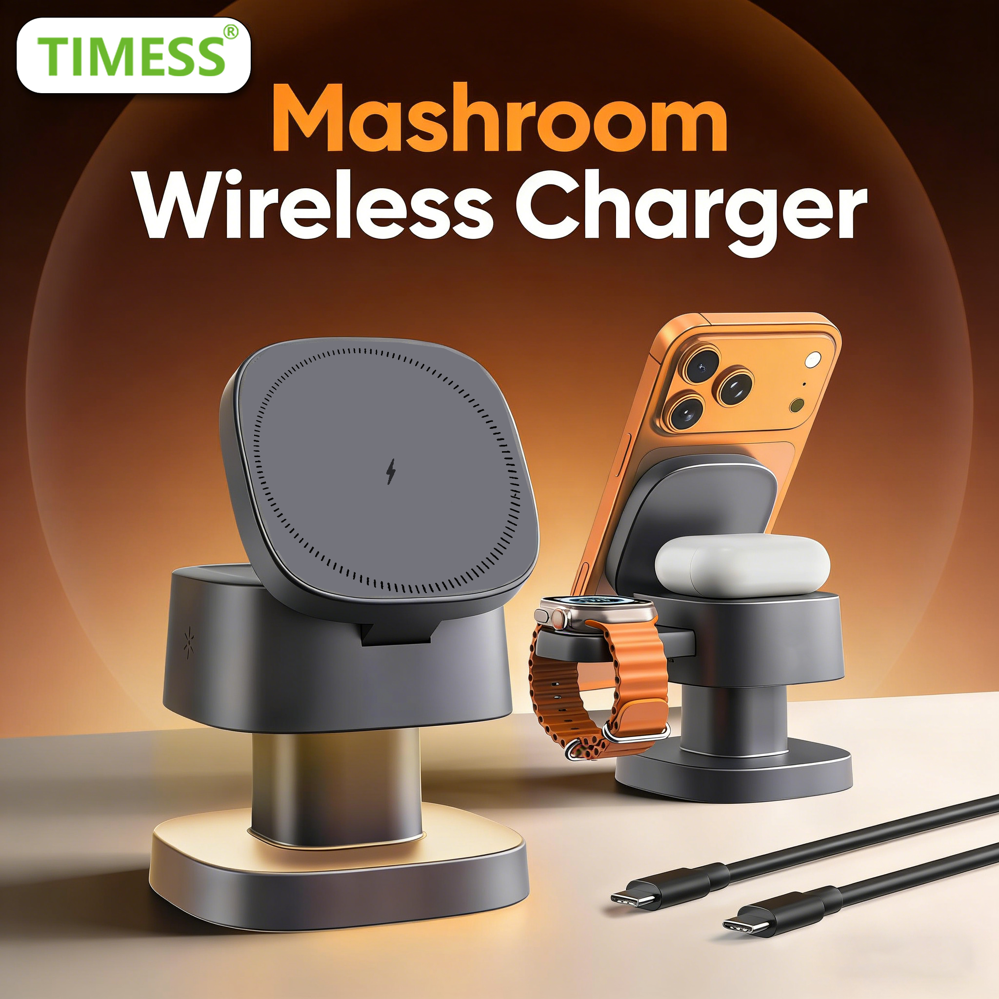 TIMESS Night Light Mashroom Wi - Wireless Charger Watch 리뷰 및 가격