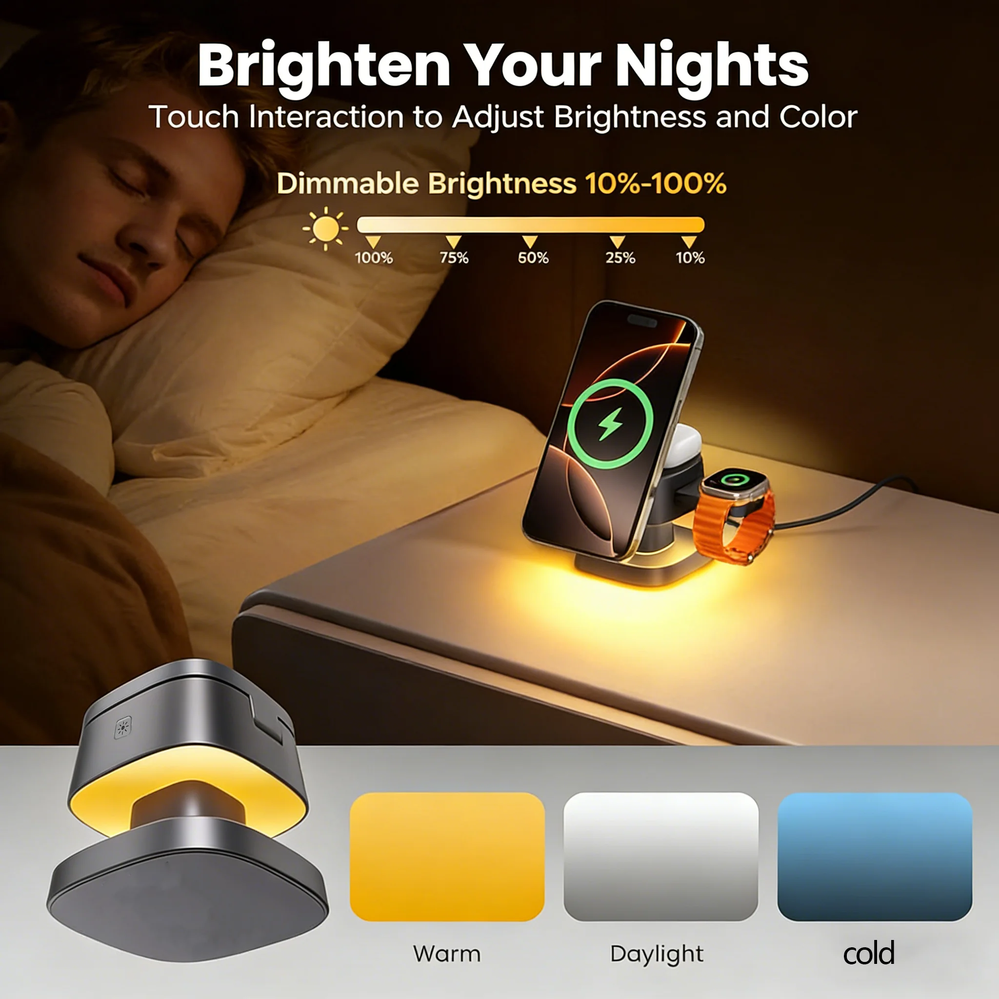 TIMESS Night Light Mashroom Wi - Wireless Charger Watch 리뷰 및 가격