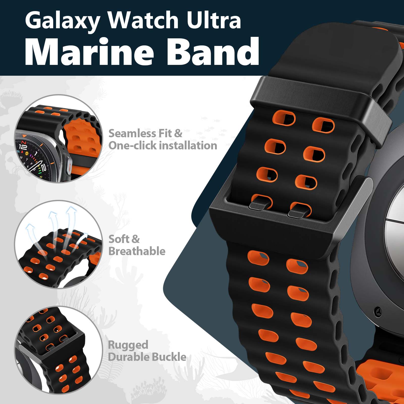 Marine Band For Samsung Galaxy - Samsung Smartwatch Ultra Accessories 리뷰 및 가격