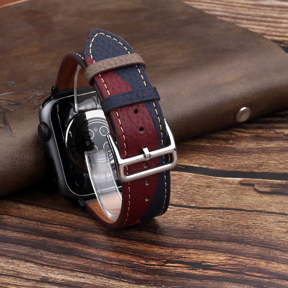 Genuine Leather Strap for Appl - Smartwatch Accessories Shop 리뷰 및 가격