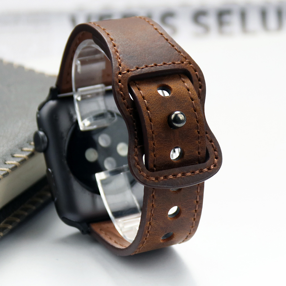 Genuine Leather Correa Strap f - Smartwatch Accessories Shop 리뷰 및 가격