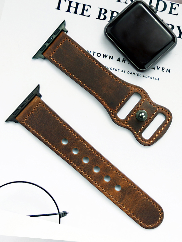 Genuine Leather Correa Strap f - Smartwatch Accessories Shop 리뷰 및 가격