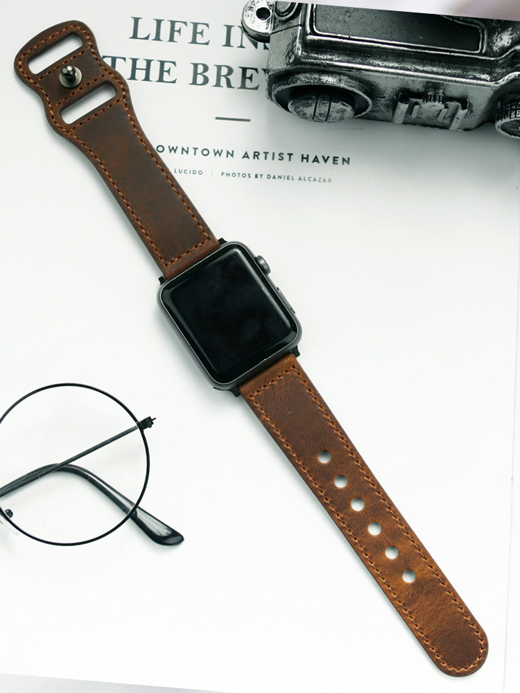 Genuine Leather Correa Strap f - Smartwatch Accessories Shop 리뷰 및 가격